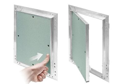 Proceso de montaje de un registro de acceso en Pladur